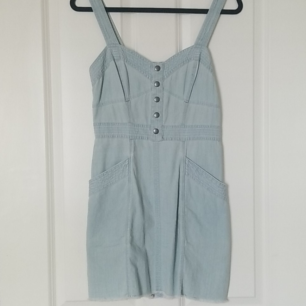 Adorable Denim Dress With Pockets